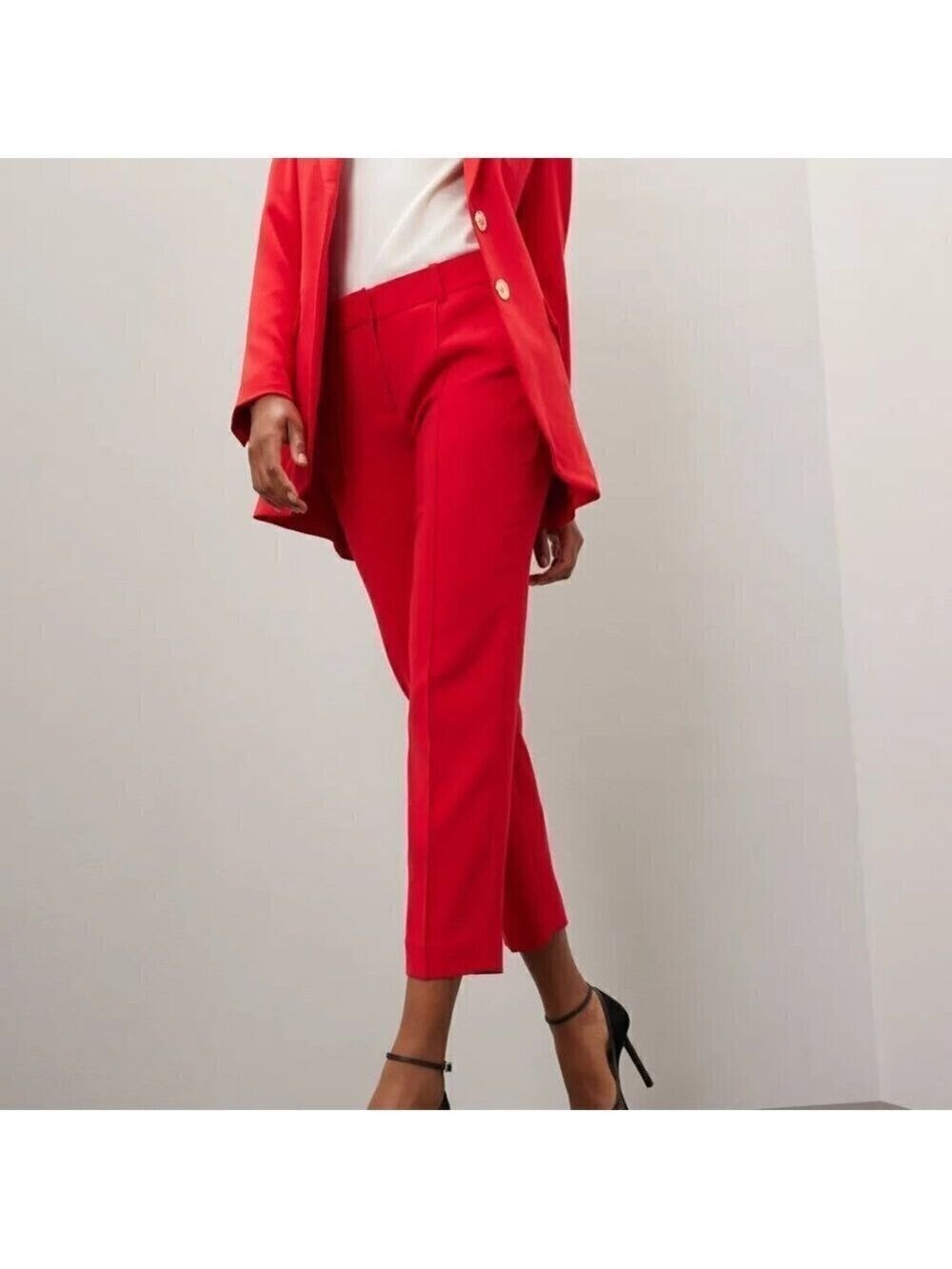 Michael Kors Crepe Red Slim Pants 4